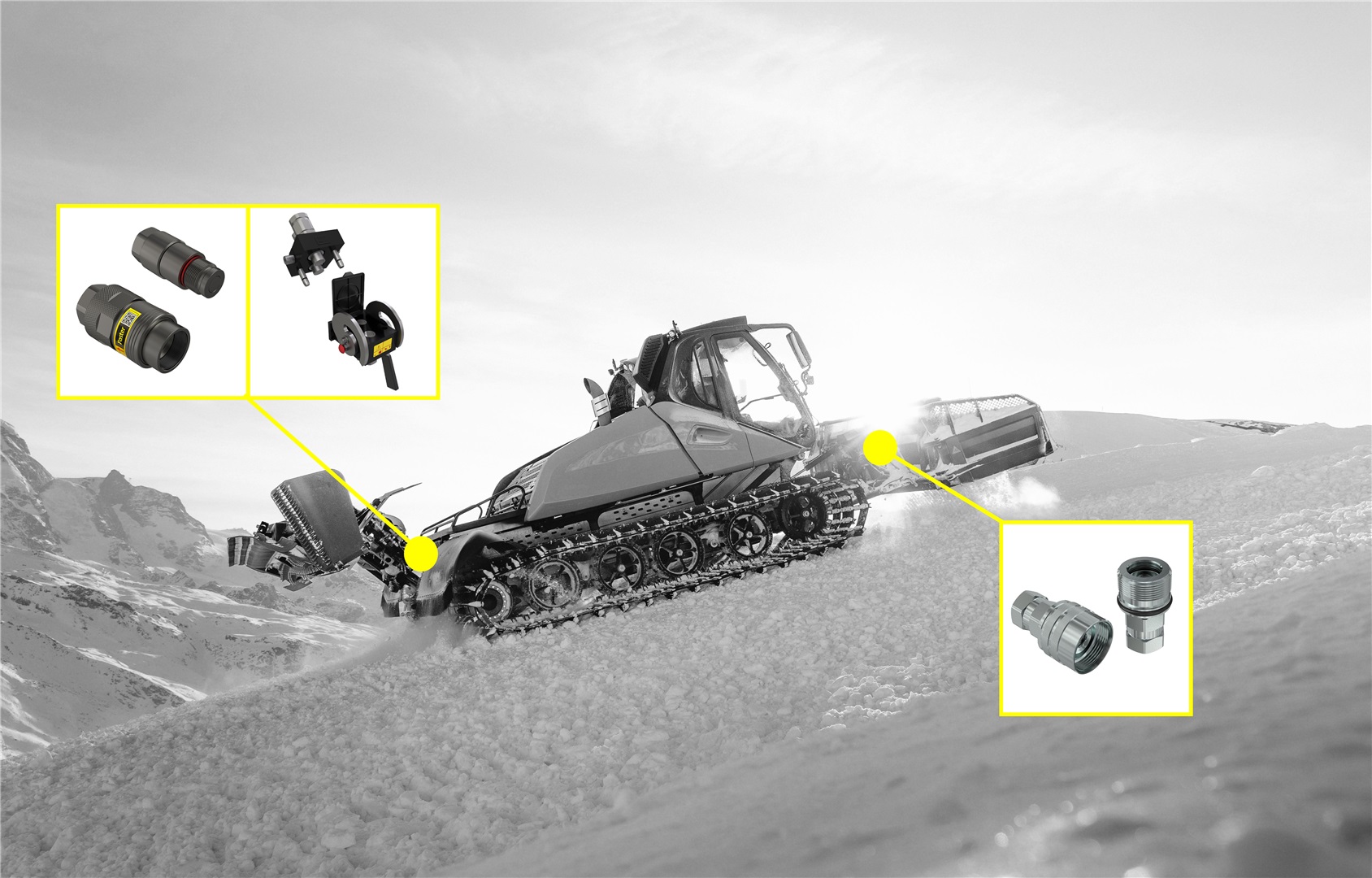 Faster | Snow groomers are tracked machines designed to move on snow ...
