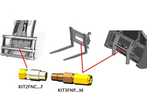 Compact Wheel Loaders (lines powering the quick attach system)