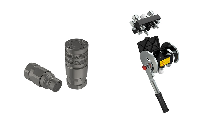 Which are the different types of hydraulic quick couplers?