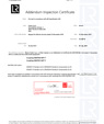 ADDENDUM INSPECTION CERTIFICATE HNVFR12 AND 34