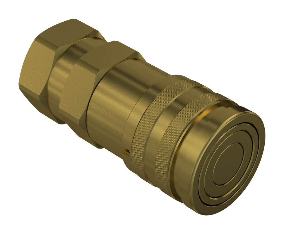 2 Fast 100 Cc Set Di 4 Raccordi Rapidi A Faccia Piatta ISO 16028, Con Tappi Antipolvere, Misura 1/2" X 1/2" NPT, Marca Industrial Supply Accoppiatori Industriali Cina - Foto 8