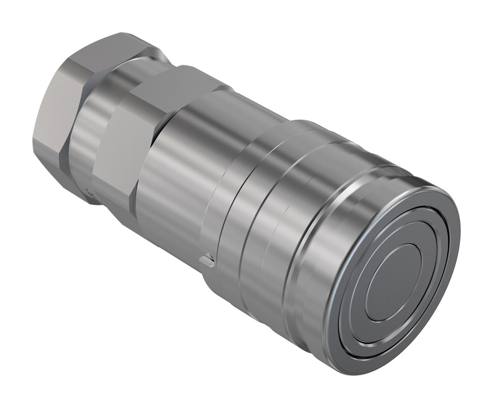 Faster 2FFI stainless steel Flat face couplings, ISO 16028