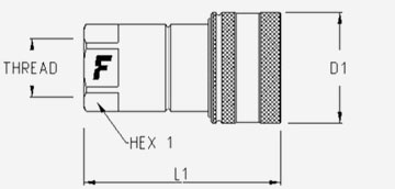 Hydraulische Schnellkupplung FASTER HNV 12 GAS F 5
