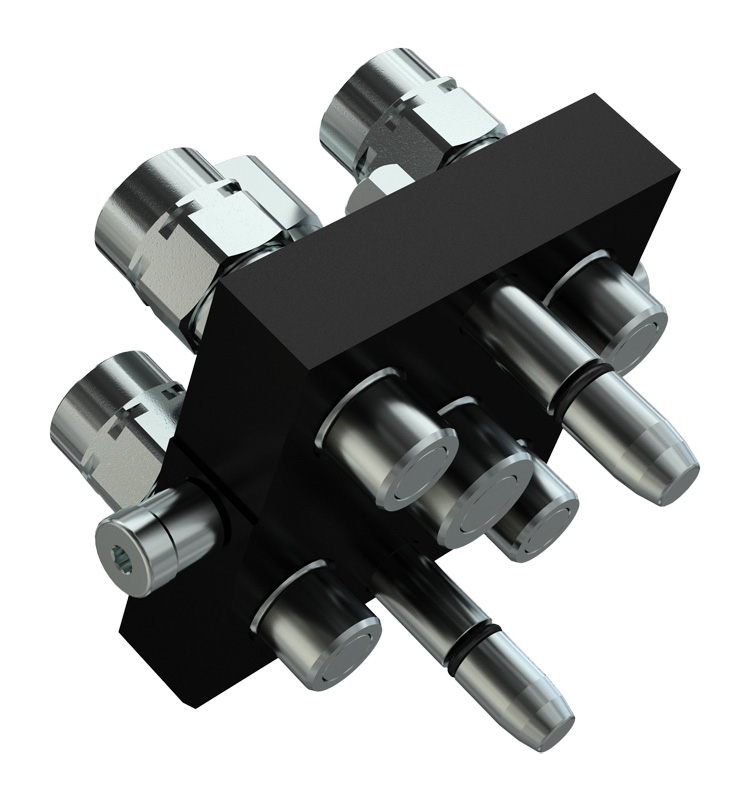 4 Lines 3/8 x 1/2 BSPP Faster Coupling 2P506-1-4-12GFC 5 Line Multifaster Fixed Half 1 Electrical Connector 3 Pole 