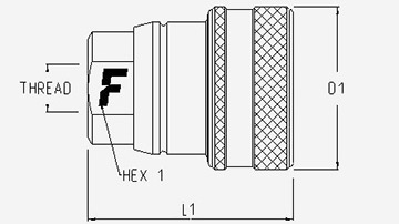 3/8 x 1/2 ORFS Bulkhead with Dust Cap Faster Coupling VF 12/12S M T Brake Coupler Steel Male 